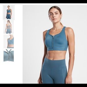 Advance Zip Front Bra 34 D Sequoia Blue